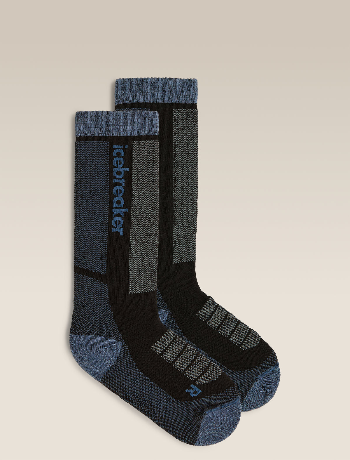 Kids’ Merino Ski+ Medium Over The Calf Socks Black/Dawn - 2