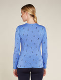 Women's Merino 200 Oasis Long Sleeve Crewe Thermal Top Snow Day Baja - 2