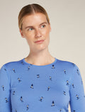 Women's Merino 200 Oasis Long Sleeve Crewe Thermal Top Snow Day Baja - 6