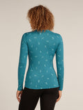 Women's Merino 200 Oasis Long Sleeve Crewe Thermal Top Snow Day Topaz/Hydro - 2