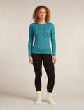 Women's Merino 200 Oasis Long Sleeve Crewe Thermal Top Snow Day Topaz/Hydro - 8