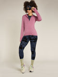 Women's Merino 200 Oasis Long Sleeve Crewe Thermal Top Cloud Dye Graphite/Black - 4