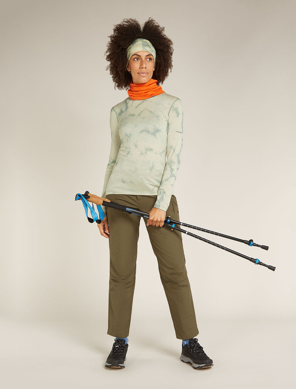 Women's Merino 200 Oasis Long Sleeve Crewe Thermal Top Cloud Dye Ashen - 4