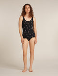 Women's Merino 150 Siren Hipkini Snow Day Black/Acid Pink - 3