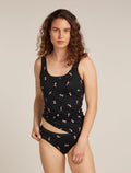 Women's Merino 150 Siren Hipkini Snow Day Black/Acid Pink - 6
