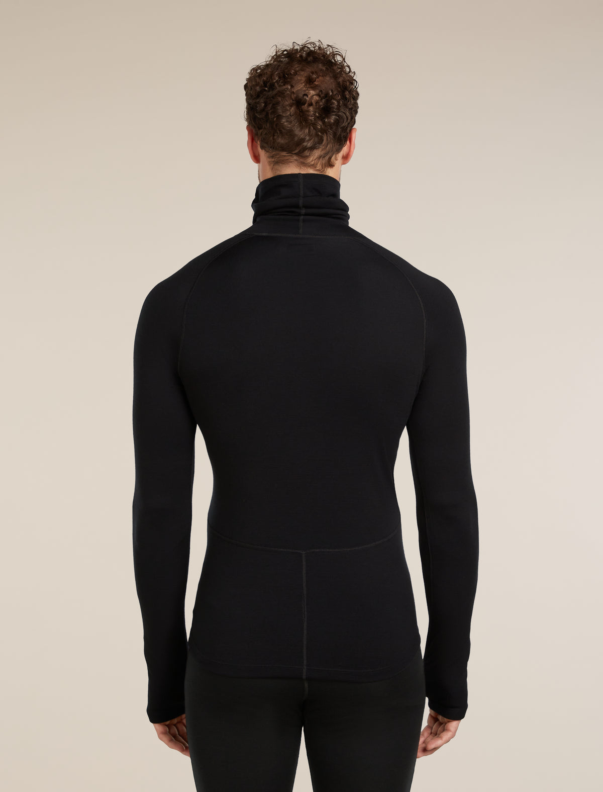 Men's 300 MerinoFine™ Polar Long Sleeve Roll Neck Thermal Top Black - 2