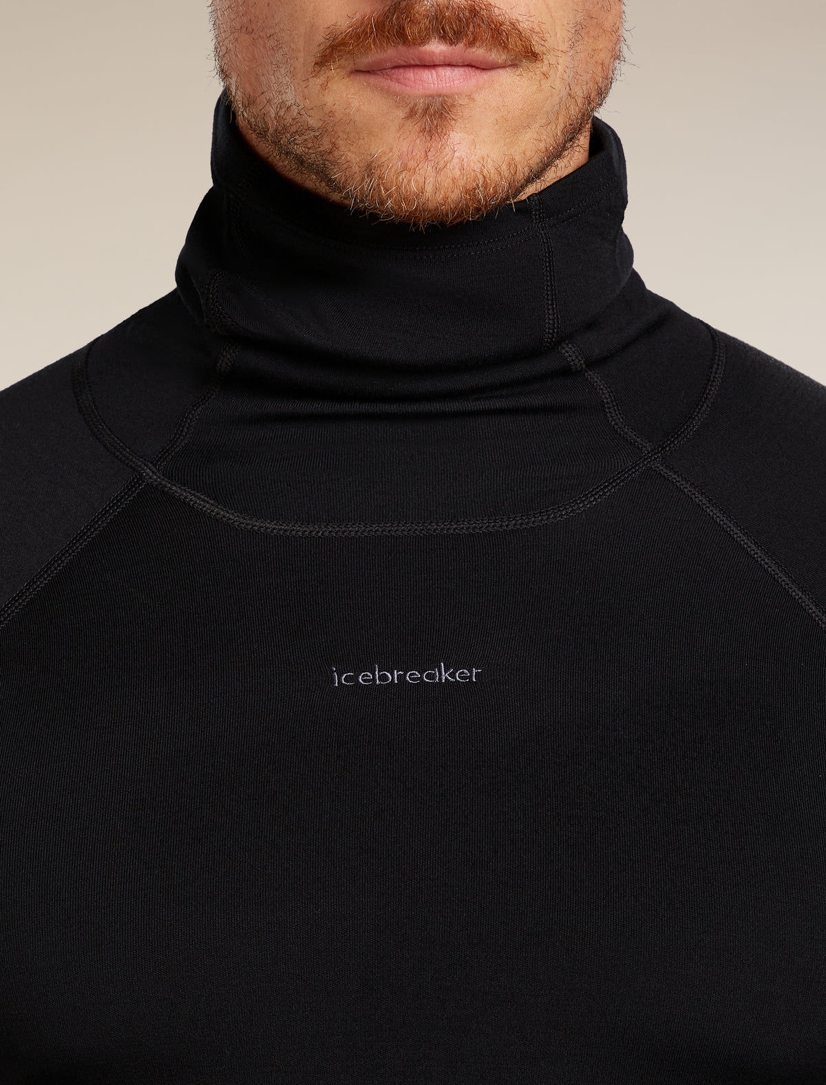 Men's 300 MerinoFine™ Polar Long Sleeve Roll Neck Thermal Top Black - 6