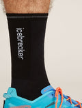 Men's Merino Blend Run+ Ultralight Crew Socks Cloud Dye Graphite/Black - 1