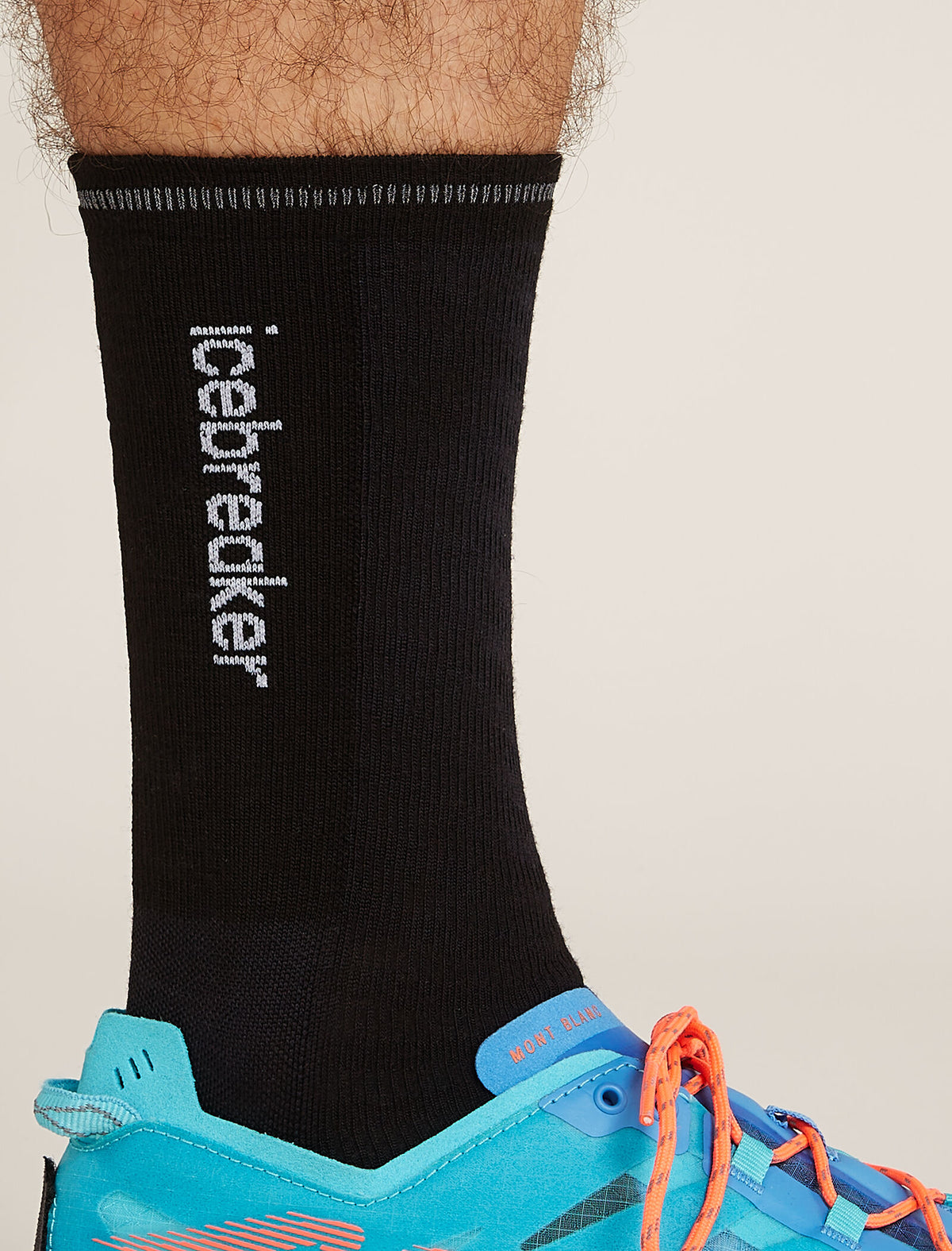 Men's Merino Blend Run+ Ultralight Crew Socks Cloud Dye Graphite/Black - 1
