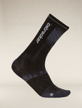 Women's Merino Blend Run+ Ultralight Crew Socks Cloud Dye Graphite/Black - 3