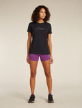 Women's Merino 150 Tech Lite Short Sleeve T-Shirt Sparkling Stars Black - 4