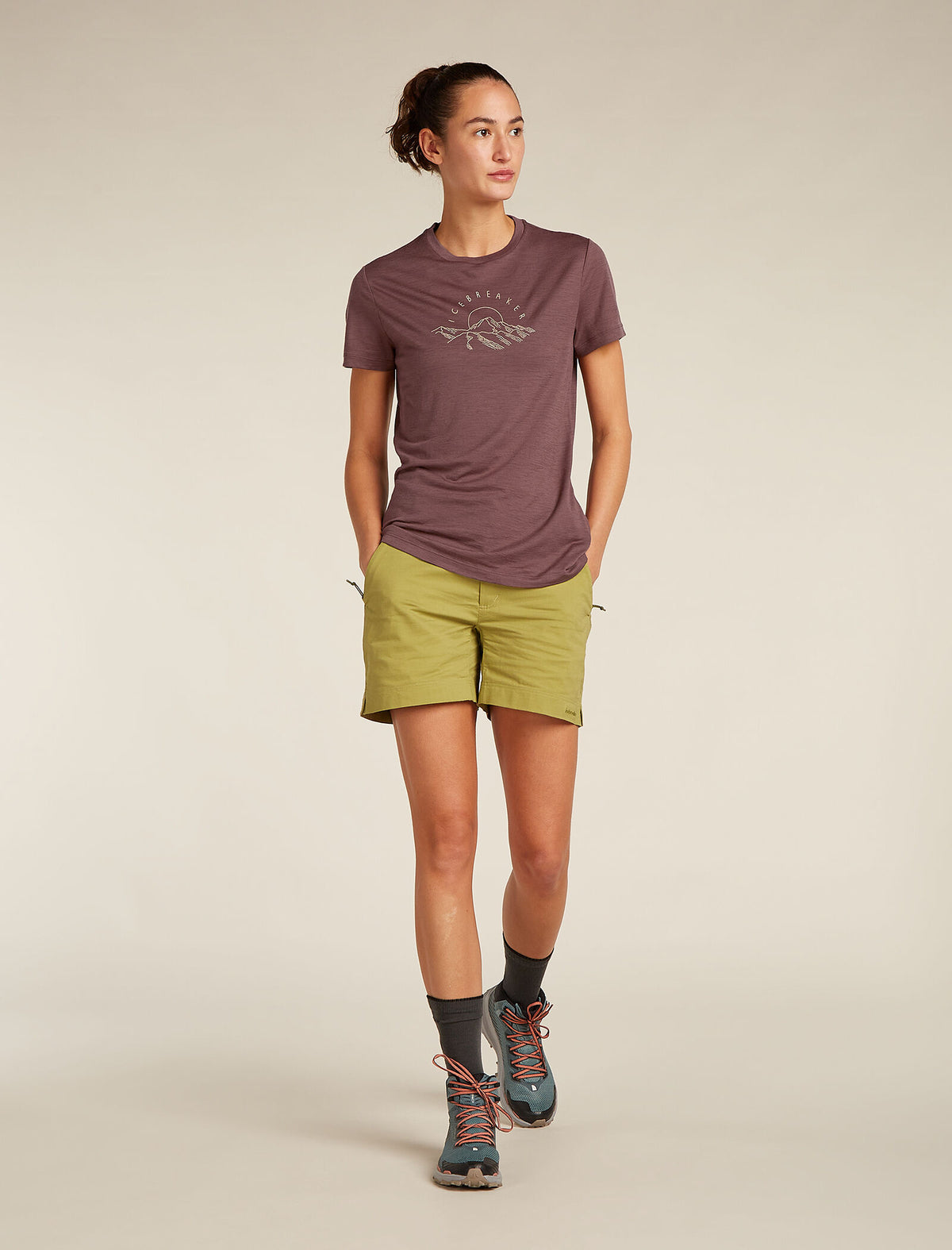 Women's Merino 150 Tech Lite Short Sleeve T-Shirt Sunrise Summit Carob - 3