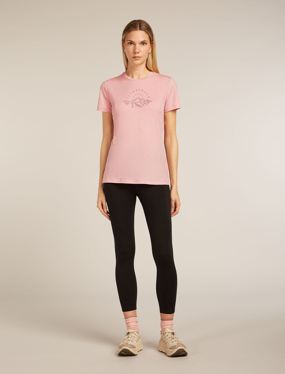 Women's Merino 150 Tech Lite Short Sleeve T-Shirt Sunrise Summit Blush - 3