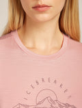 Women's Merino 150 Tech Lite Short Sleeve T-Shirt Sunrise Summit Blush - 6