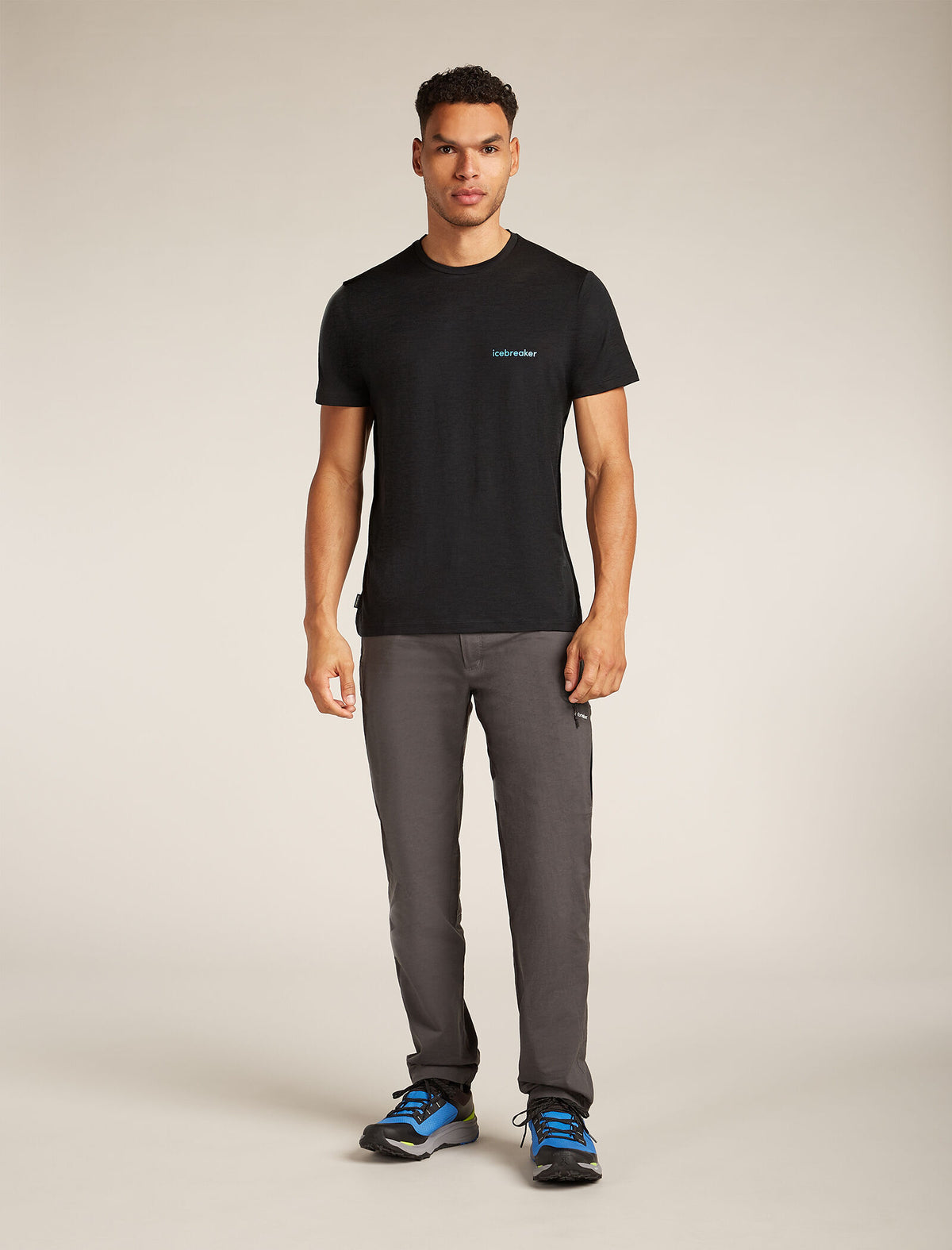 Men's Merino 150 Tech Lite Short Sleeve T-Shirt IB Wordmark Black - 3