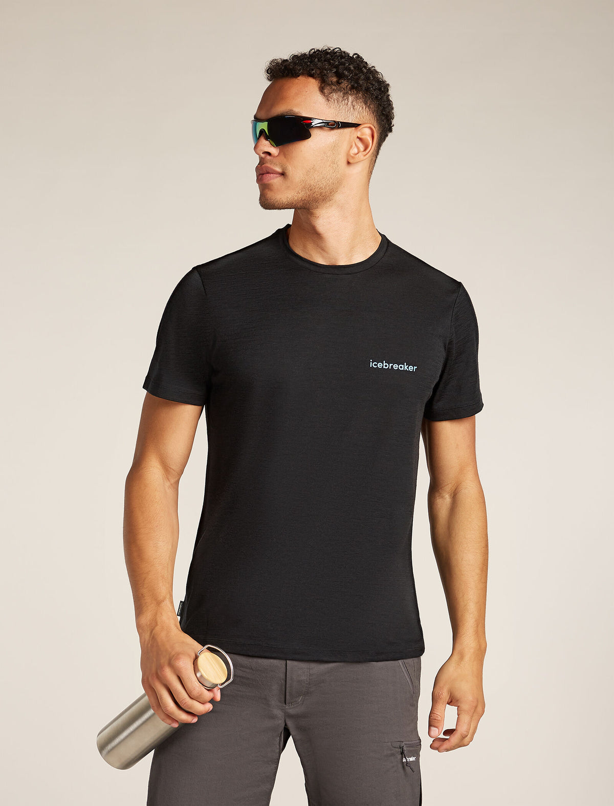 Men's Merino 150 Tech Lite Short Sleeve T-Shirt IB Wordmark Black - 4