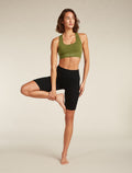 Women's Merino Blend 260 Seamless Rib 8" High Rise Shorts Black - 3