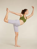 Women's Merino Blend 260 Seamless Rib 8" High Rise Shorts Grey quartz - 3