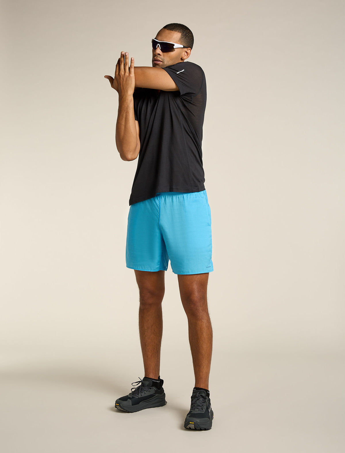 Men's Merino Blend 125 Cool-Lite™ Speed Short Sleeve Quarter Zip Top Black - 4