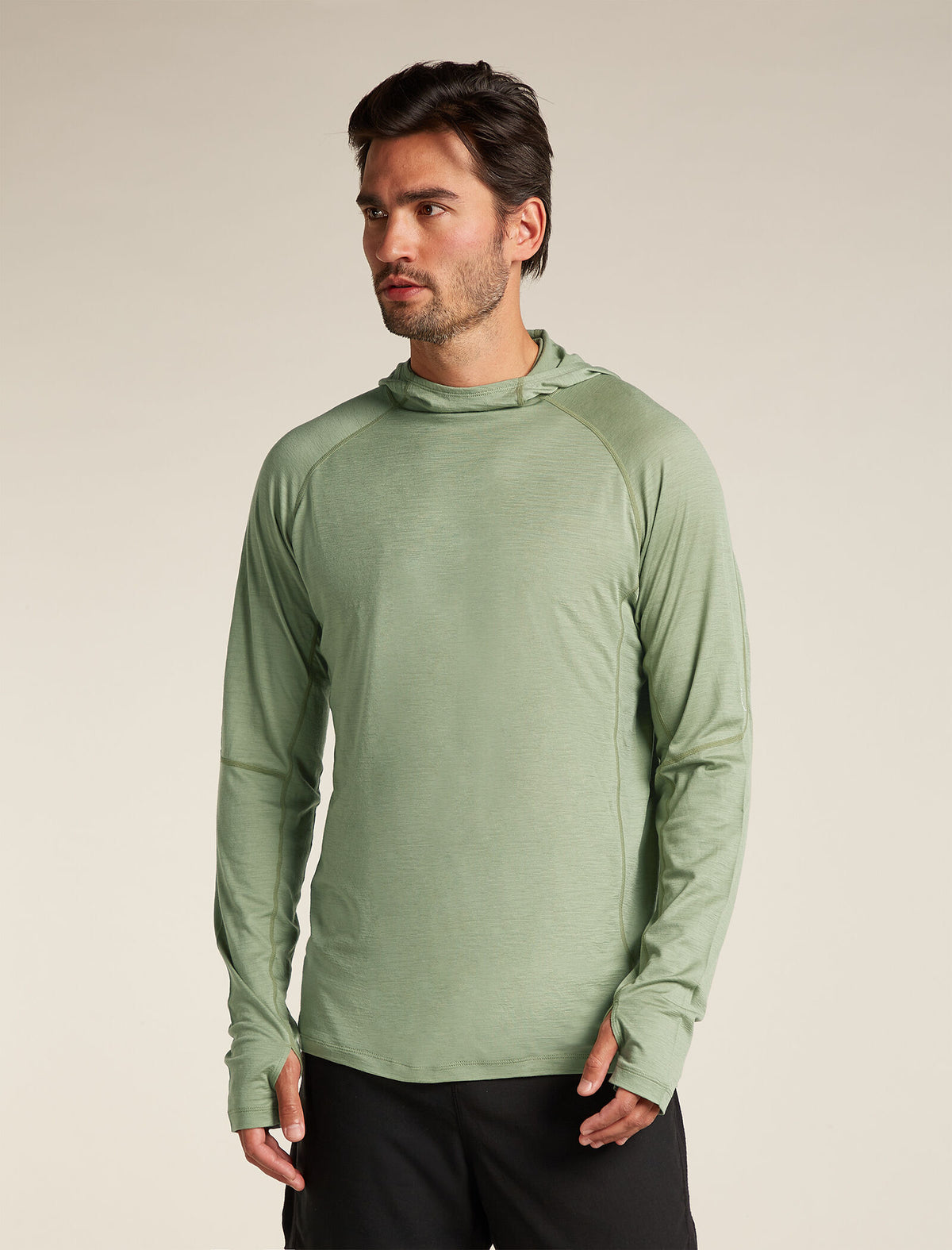 Men's 150 MerinoFine™ Ace Long Sleeve Hoodie Oil/Black/Silver - 1
