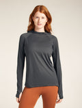 Women's 150 MerinoFine™ Ace Long Sleeve Hoodie Obsidian - 1
