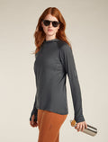 Women's 150 MerinoFine™ Ace Long Sleeve Hoodie Obsidian - 4