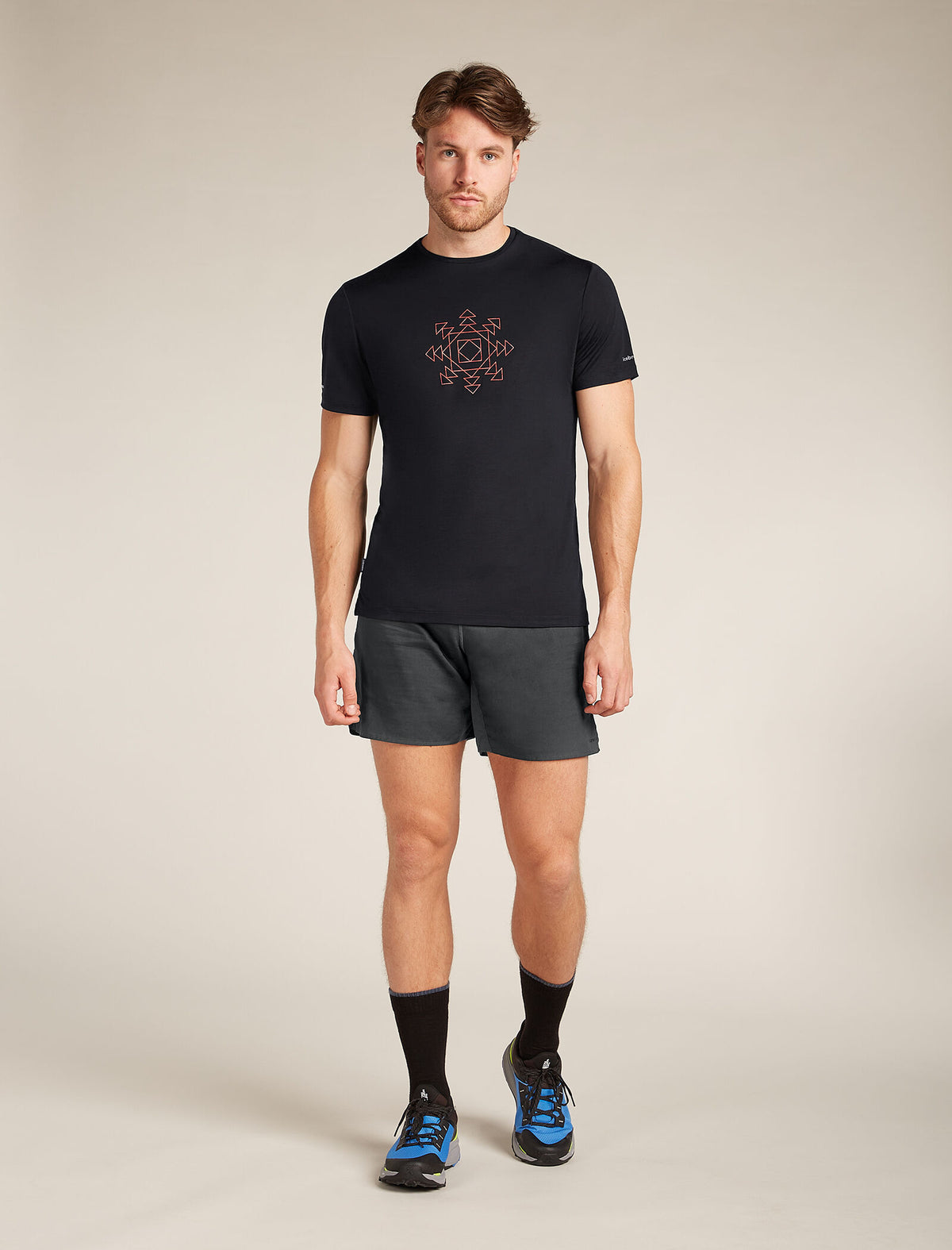 Men's Merino Blend 125 Cool-Lite™ Sphere Short Sleeve T-Shirt Fusion Black - 3