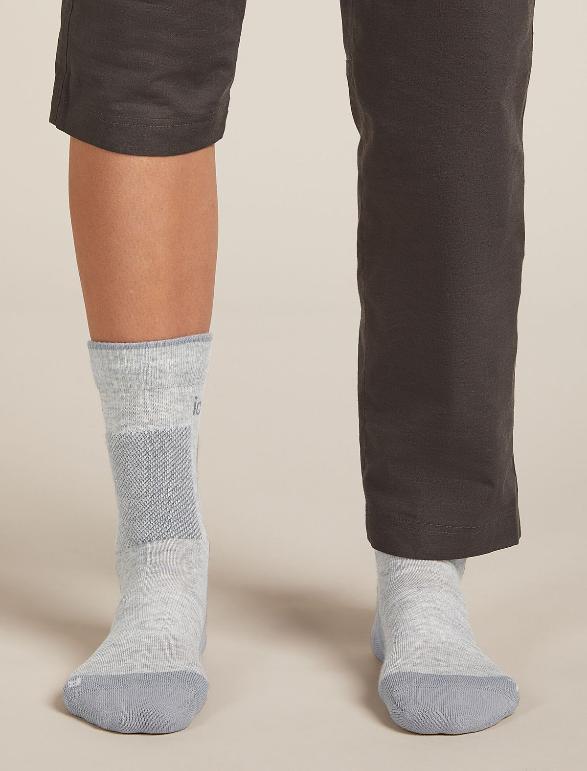Women's Merino Hike+ Medium Crew Socks Blizzard Hthr/Alloy - 3