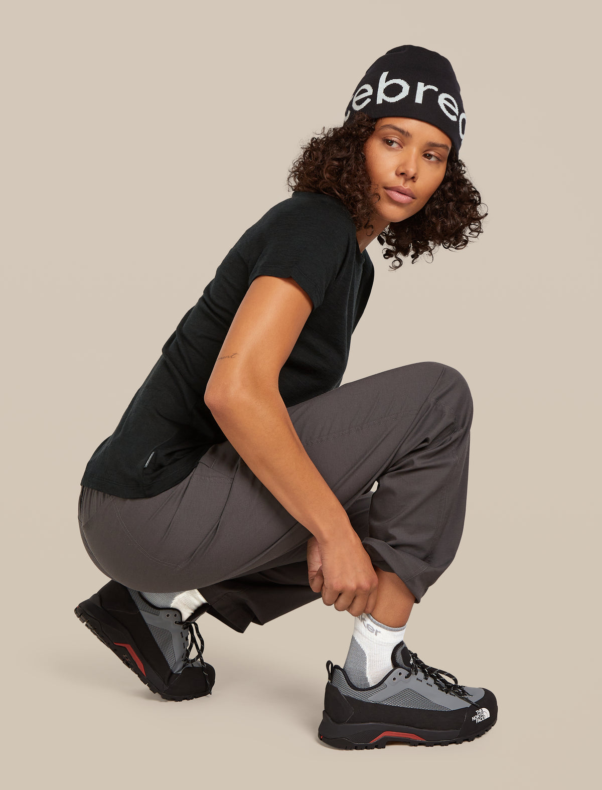 Mini-chaussettes mérinos léger Hike+ Femme Ecru hthr/alloy - 3