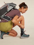 Women's Merino Hike+ Light Crew Socks Obsidian/Black - 1