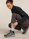 Women's Merino Hike+ Light Crew Socks Blizzard Hthr/Alloy - 1