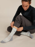 Women's Merino Hike+ Light Crew Socks Blizzard Hthr/Alloy - 2