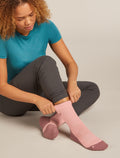 Chaussettes mérinos léger Hike+ Femme Blush/Summit - 2