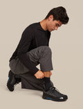 Men's Merino Hike+ Medium Crew Socks Black/Obsidian - 3