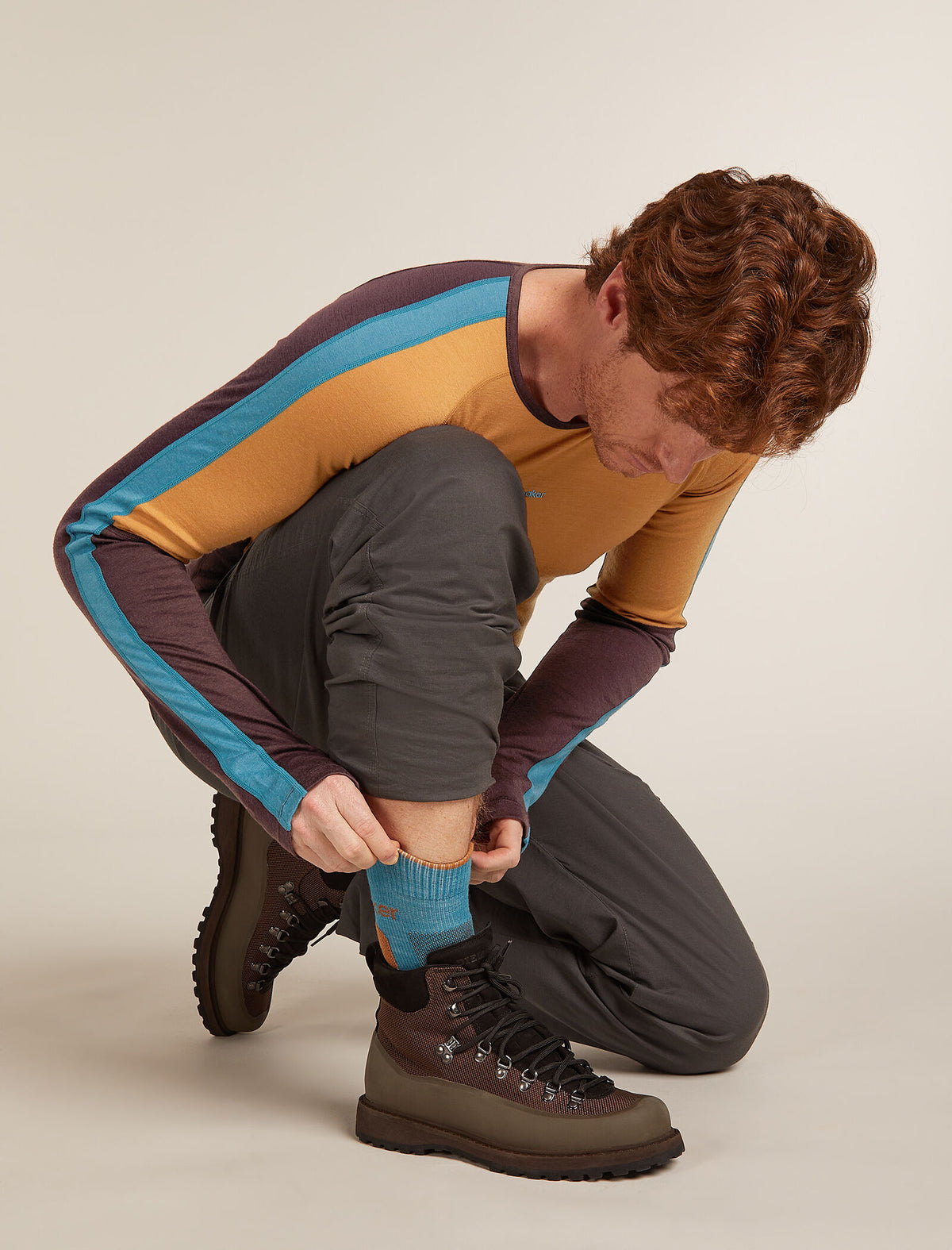 Chaussettes mérinos moyen Hike+ Men's Topaz/Trail - 1