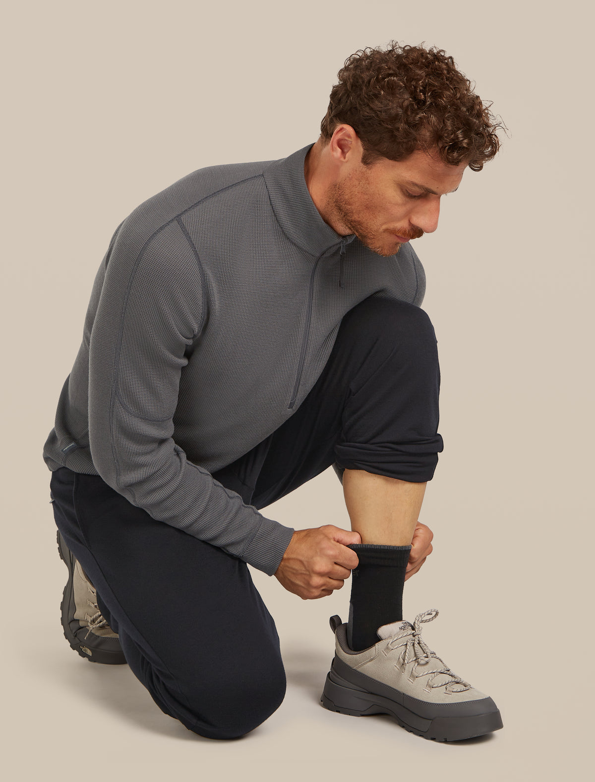Chaussettes mérinos léger Hike+ Homme Black/Obsidian - 3