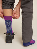 Men's Merino Hike+ Light Crew Socks IB Solar Passion/royal navy - 1