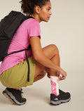 Women's Merino Hike+ Light Crew Socks Fresh Fern Chalk/pop - 1