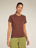 Women's Merino 200 Waffle Elevation Short Sleeve T-Shirt Carob - 1
