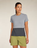 Women's Merino 200 Waffle Elevation Short Sleeve T-Shirt Alloy/obsidian - 1