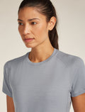 Women's Merino 200 Waffle Elevation Short Sleeve T-Shirt Alloy/obsidian - 5