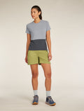Women's Merino 200 Waffle Elevation Short Sleeve T-Shirt Alloy/obsidian - 3