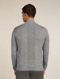 Men's Merino icebreaker Anniversary Original Long Sleeve Half Zip Top Metro Heather - 2