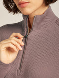 Women's Merino icebreaker Anniversary Original Long Sleeve Half Zip Top Summit - 7