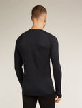 Men's Merino Blend 125 ZoneKnit™ Long Sleeve Crewe Thermal Top Black - 2