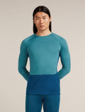 Men's Merino 200 ZoneKnit™ Long Sleeve Crewe Thermal Top Atlantis/Topaz - 1