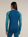 Men's Merino 200 ZoneKnit™ Long Sleeve Crewe Thermal Top Atlantis/Topaz - 2