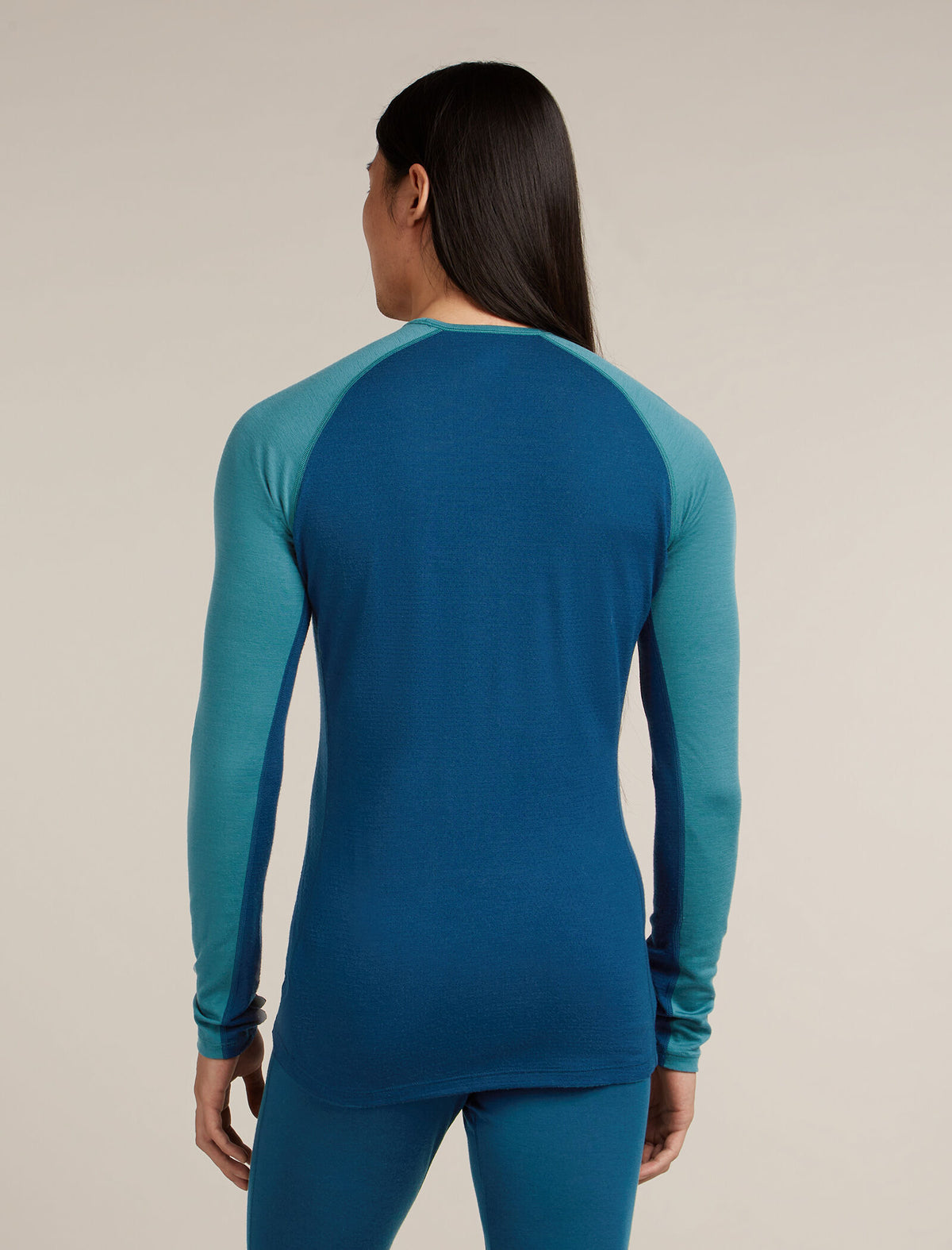 Men's Merino 200 ZoneKnit™ Long Sleeve Crewe Thermal Top Atlantis/Topaz - 2