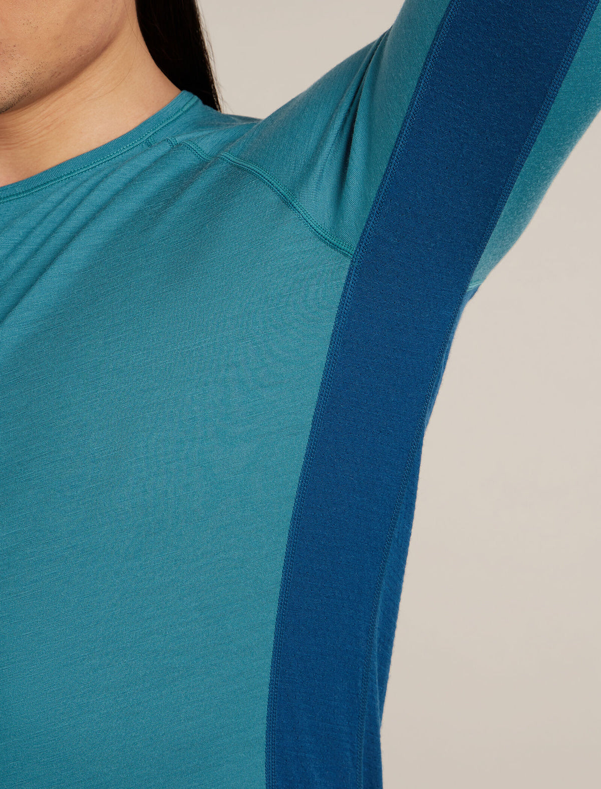 Men's Merino 200 ZoneKnit™ Long Sleeve Crewe Thermal Top Atlantis/Topaz - 7