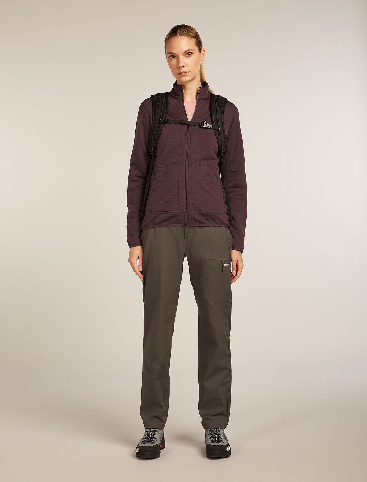 Women's Merino 200 ZoneKnit™ Long Sleeve Crewe Thermal Top Summit/Blush - 4
